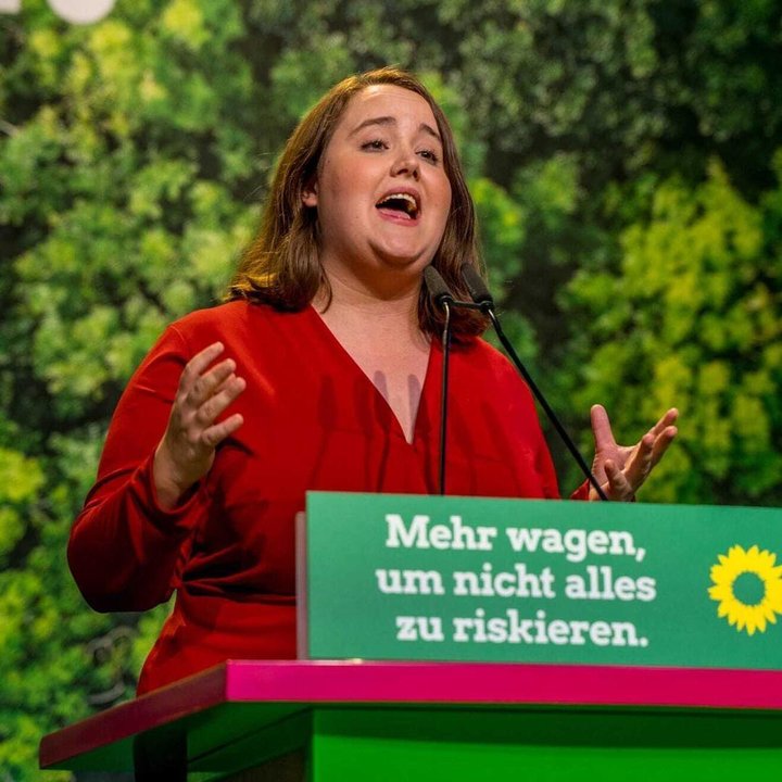 Ricarda Lang, copresidenta de Los Verdes de Alemania. Foto Redes Sociales.
