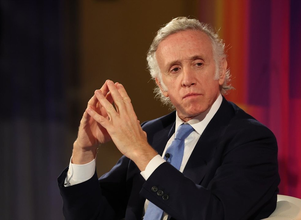 El periodista Eduardo Inda durante la inauguración del II Foro Económico Oklíderes, en el hotel The Westin Palace, a 26 de octubre de 2023, en Madrid (España). El acto, organizado por Okdiario, se celebra los días 26 y 27 de octubre bajo el título ‘Los desafíos de la economía española en un entorno de incertidumbre global’. El foro reúne a autoridades, expertos y máximos representantes de las principales empresas españolas para abordar los retos económicos actuales.
26 OCTUBRE 2023;OKDIARIO;ECONOMÍA;RETOS;DESAFÍOS;FORO
Isabel Infantes / Europa Press
26/10/2023