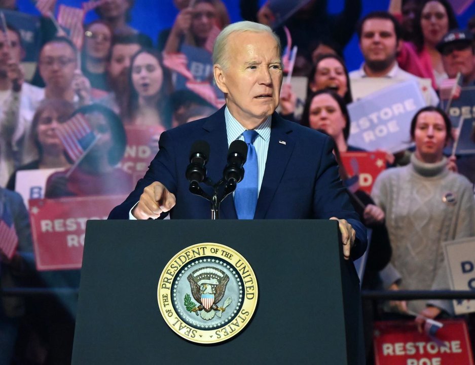 President of the United States Joe Biden delivers remarks during a campaign rally on Reproductive Freedom. Biden-Harris 2024 campaign rally on Reproductive Freedom at George Mason University in Manassas.