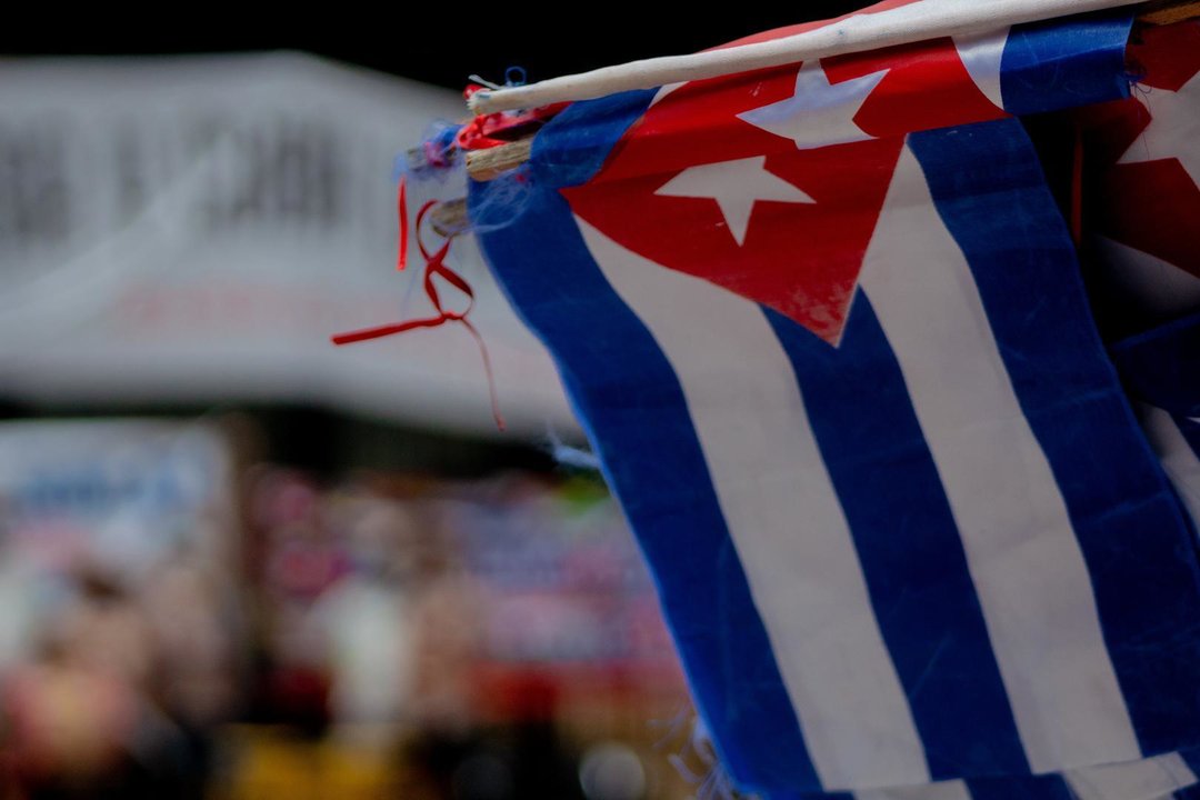 July 15, 2021, Bogota, Cundinamarca, Colombia: Cuban flags as Cuban residents that live in Colombia protest against the unrest and violence held in the Island against the government of Cuban president Miguel Diaz-Canel. In Bogota, Colombia on July 15, 2021.,Image: 621762944, License: Rights-managed, Restrictions: , Model Release: no, Credit line: Perla Bayona / Zuma Press / ContactoPhoto