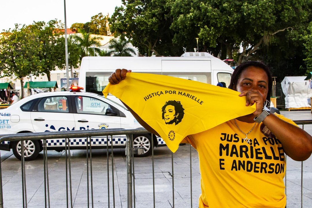 March 14, 2024, Rio De Janeiro, Rio De Janeiro, Brasil: Rio de Janeiro (RJ), 03/14/2024- MARIELLE AND ANDERSON FESTIVAL PRESENT/SIX YEARS/MARIELLE INSTITUTE -This Thursday (14), the day that marks six years since the murder of councilwoman Marielle Franco and her driver Anderson. The Marielle Franco Institute held the Justica Por Marielle and Anderson festival in Praca Maua, located in the central area of Rio de Janeiro, with several attractions, all free. (Foto: Ãƒâ€°rica Martin/Thenews2/Zumapress),Image: 856977626, License: Rights-managed, Restrictions: , Model Release: no, Credit line: Erica Martin, Erica Martin / Zuma Press / ContactoPhoto