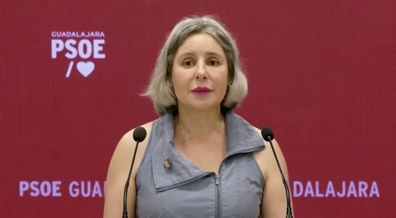 Araceli Martínez Esteban, portavoz de Igualdad del PSOE en el Senado, en un discurso en Guadalajara