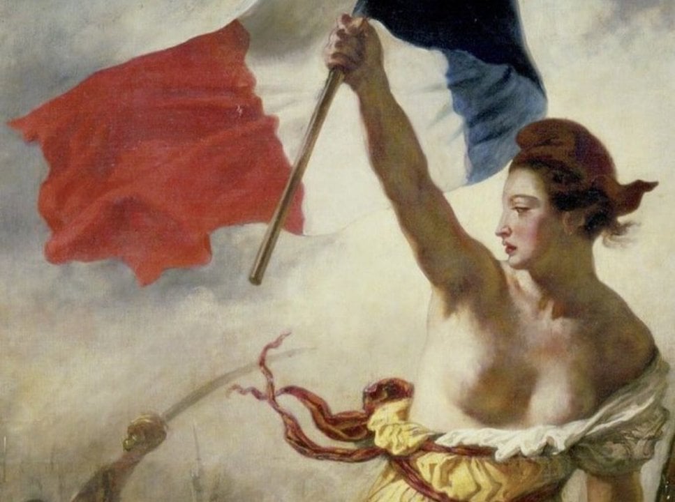 Cuadro: 'La liberté guidant le peuple', pintado por Eugène Delacroix en 1830 — Twitter (X)