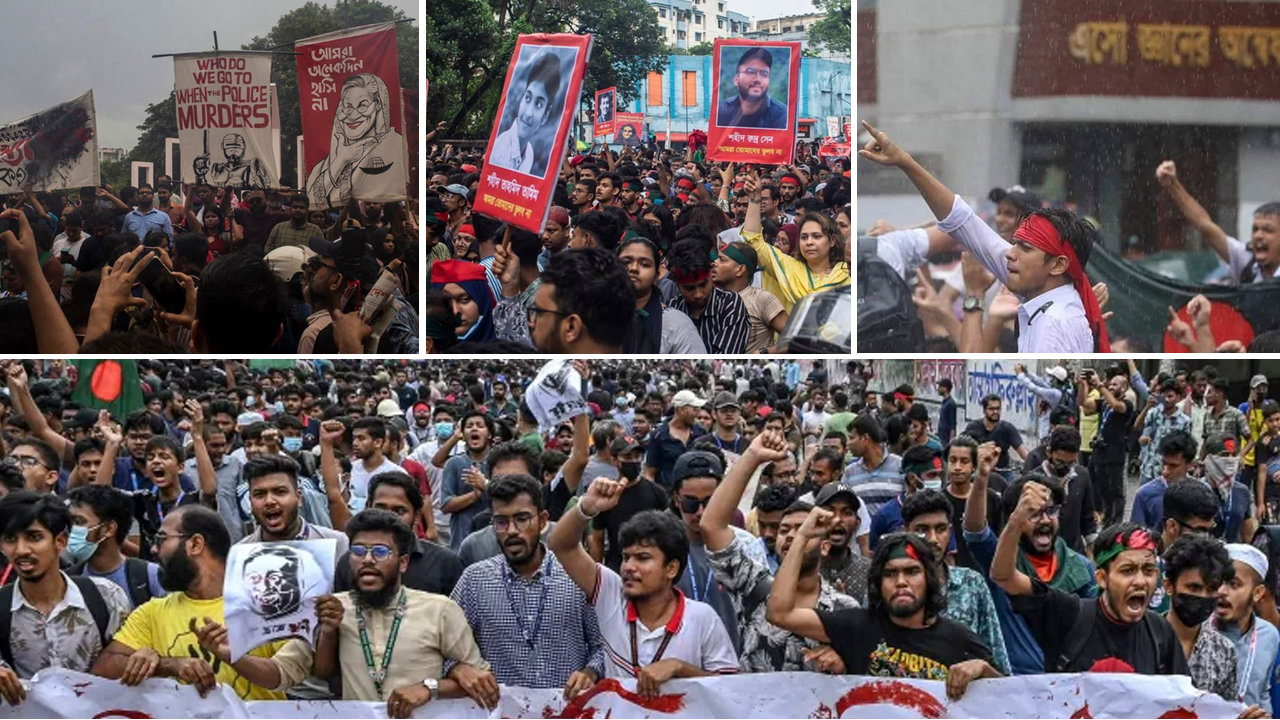 Imágenes de las protestas estudiantiles en Bangladesh