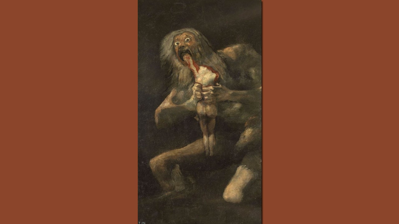 Saturno devorando a su hijo —Pintura de Francisco de Goya