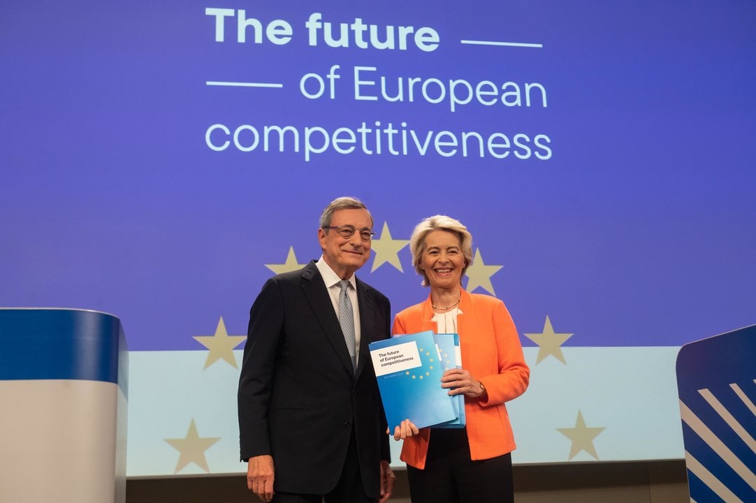 Mario Draghi y Ursula von der Leyen — European Union / Xinhua News / ContactoPhoto