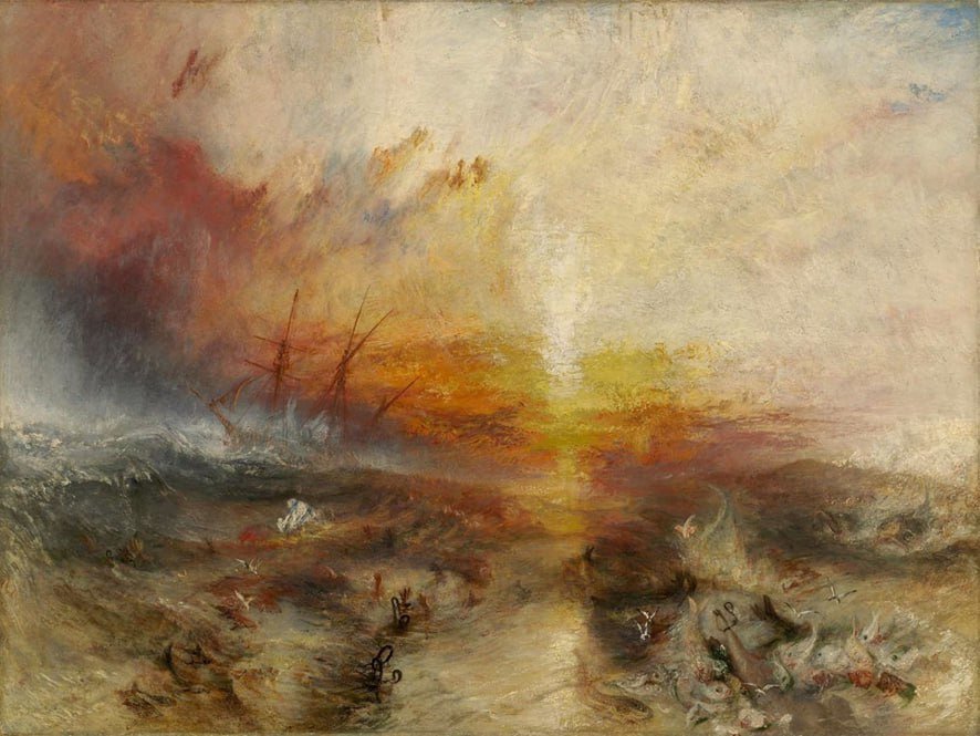 Barco de esclavos (1840) — Cuadro del pintor romántico J. M. W. Turner