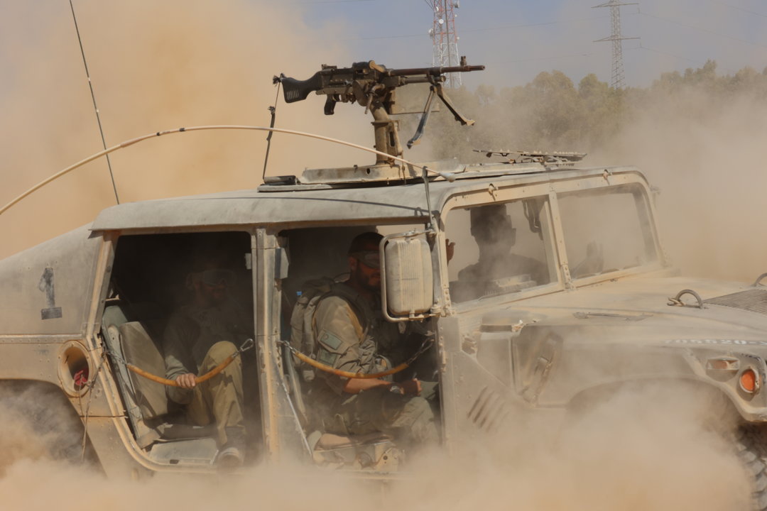 Un vehículo militar israelí cerca de la frontera con la Franja de Gaza el 12 de septiembre de 2024 —Gil Cohen Magen / Xinhua News / ContactoPhoto