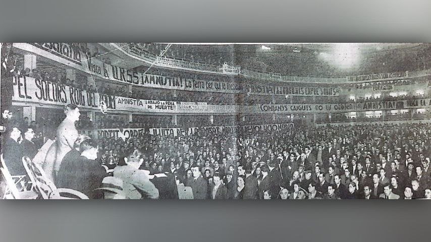 Mitin del POUM en el Teatro Price, La Batalla, 17 de enero de 1936