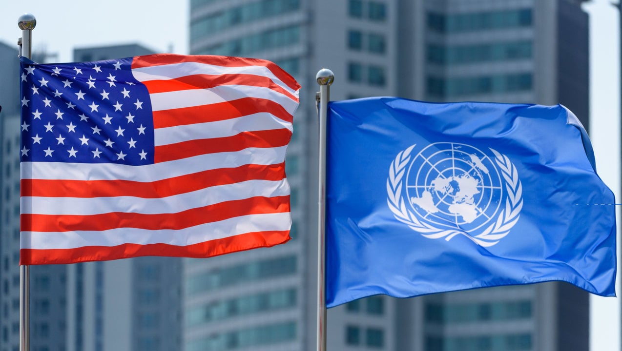 The United Nations flag and the U.S flag seen at the War Museum in Seoul.
Kim Jae-Hwan / Zuma Press / ContactoPhoto