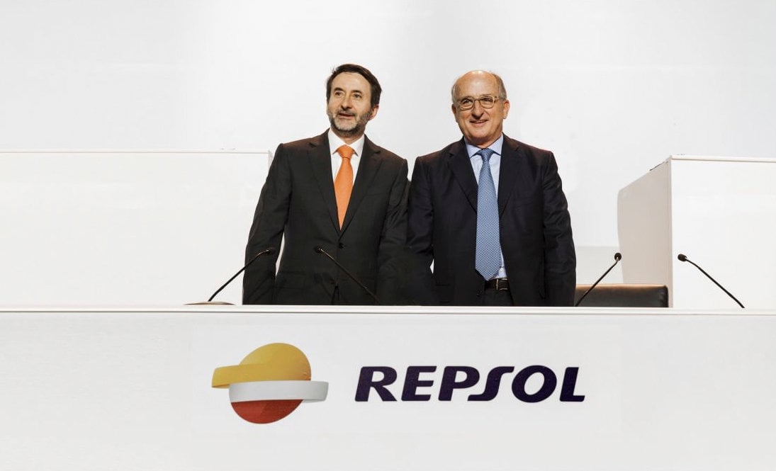 El consejero delegado de Repsol, Josu Jon Imaz, y el presidente, Antonio Brufau