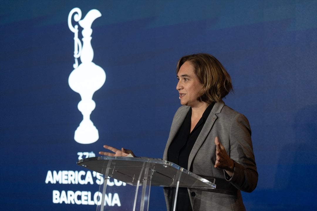 Ada Colau durante la presentación de la Copa América de la Vela — David Zorrakino / Europa Press